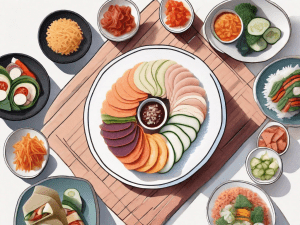 A variety of colorful rice cake wraps