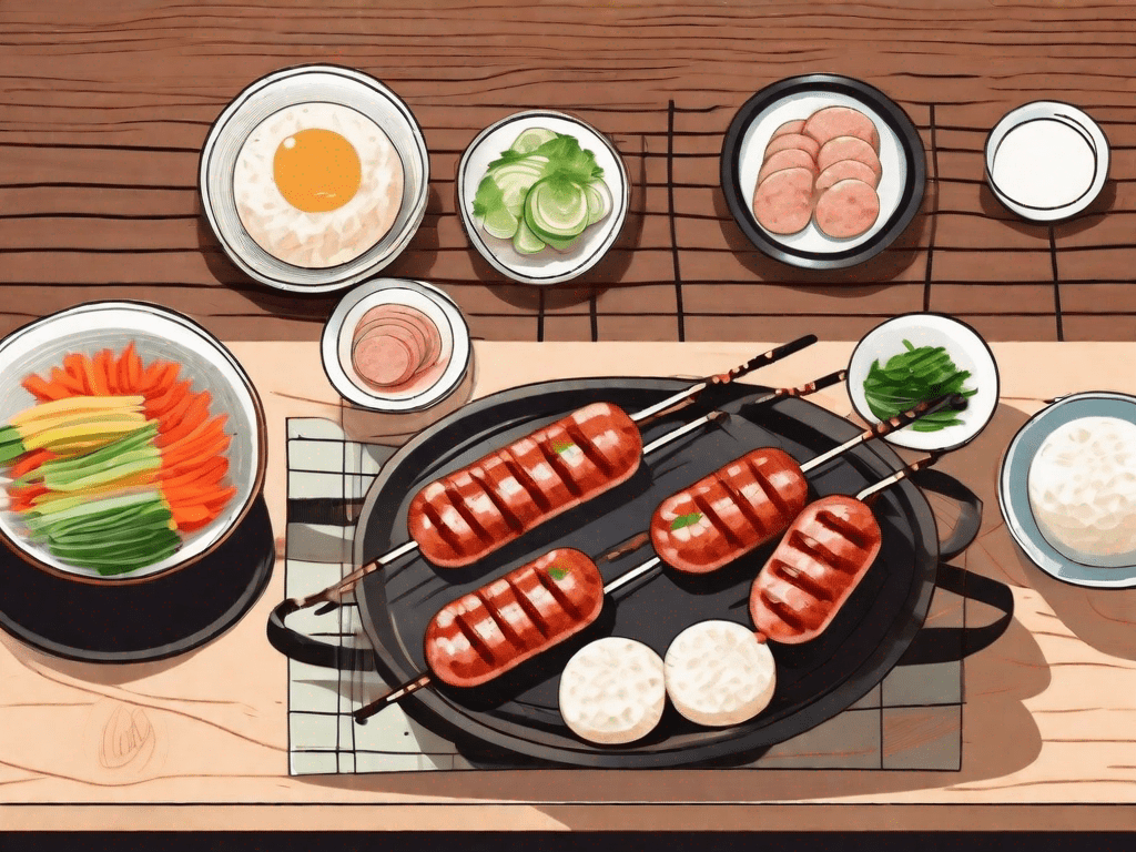 Delicious Rice Cake and Sausage Skewers