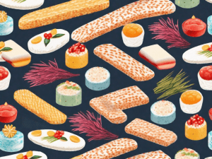 A variety of colorful and appetizing rice cake minis arranged on a festive platter