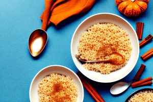 A bowl of pumpkin and cinnamon couscous