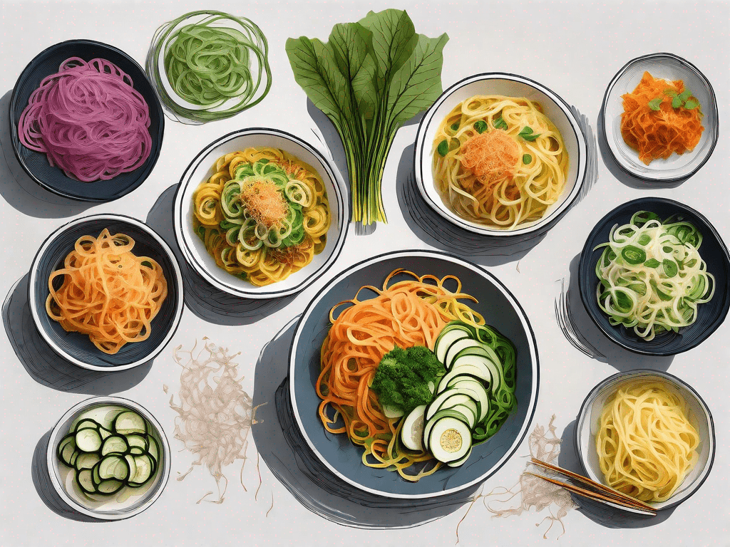 Five different types of noodles
