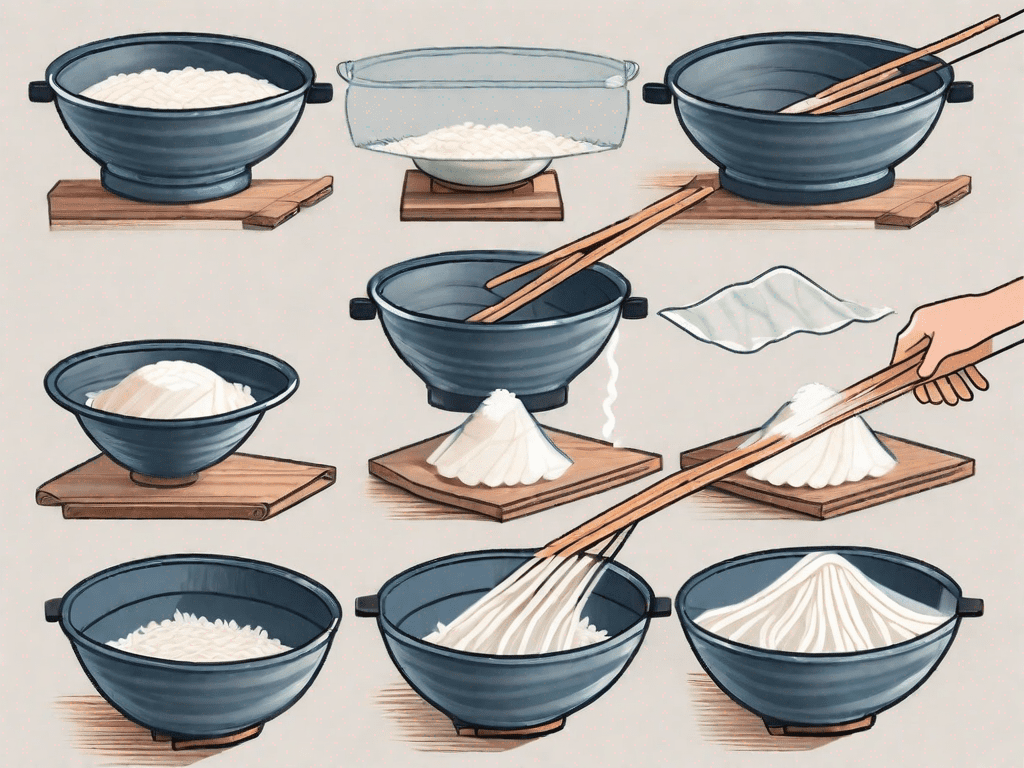 Instructions for Making Lee's Noodle Rice Paper Rice Array