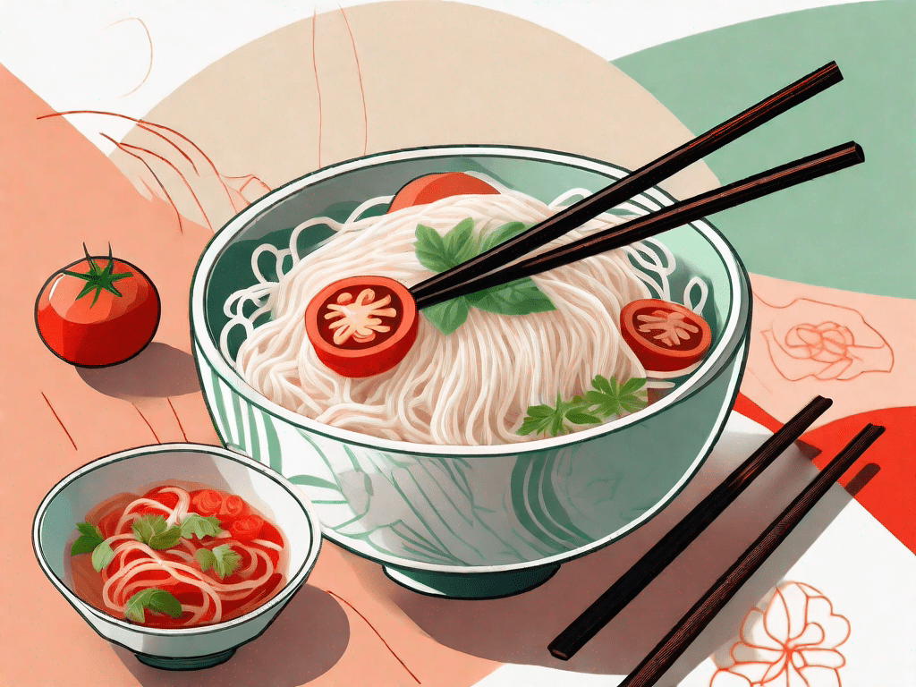 Tantalizing Tomato-Flavored Luo Si Rice Noodles