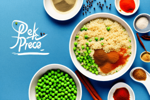 A bowl of pork and peas couscous