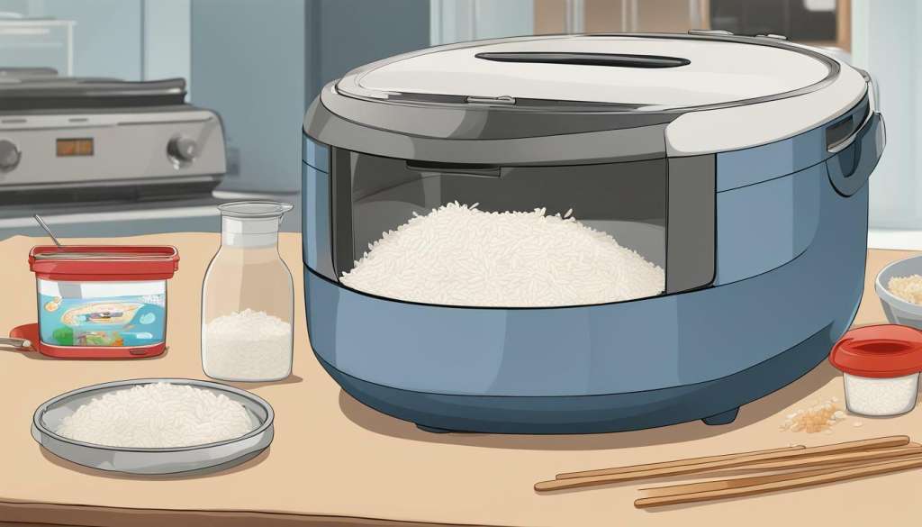 Disposing of rice in a rice cooker