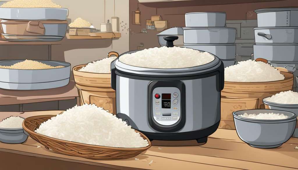 Extended rice storage in rice cooker Extended rice storage in rice cooker