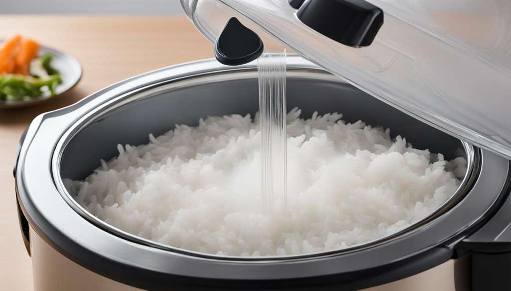Rice cooker water bubbling
