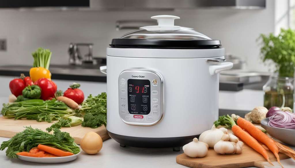 Rice cooker with slow cooker function and other features