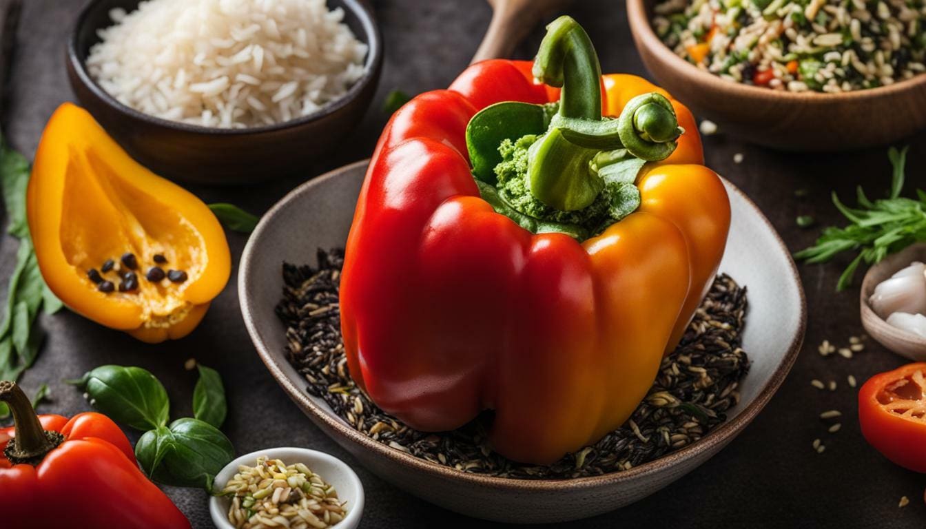Stuffed Peppers With Wild Rice