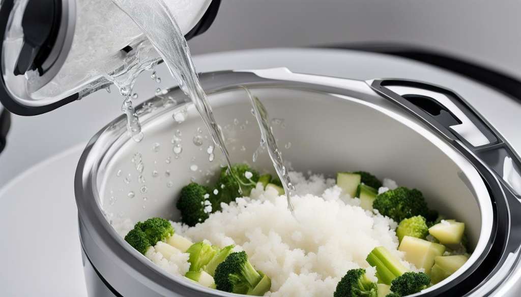 cleaning rice cooker after cooking frozen vegetables