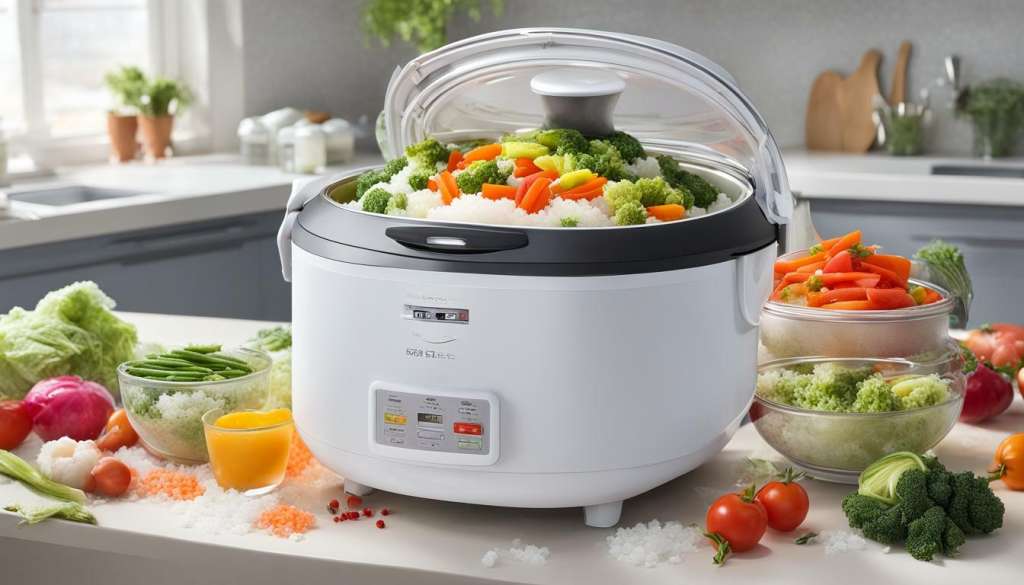 frozen vegetable rice cooker