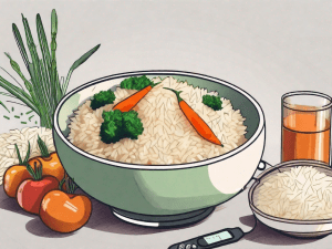 A steaming bowl of rice pilaf