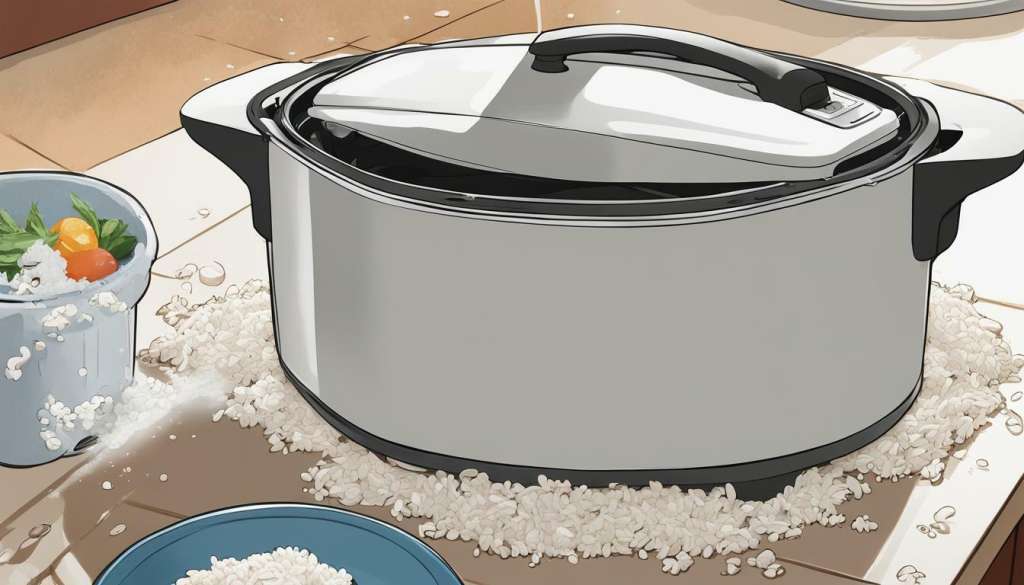 my rice cooker is bubbling over