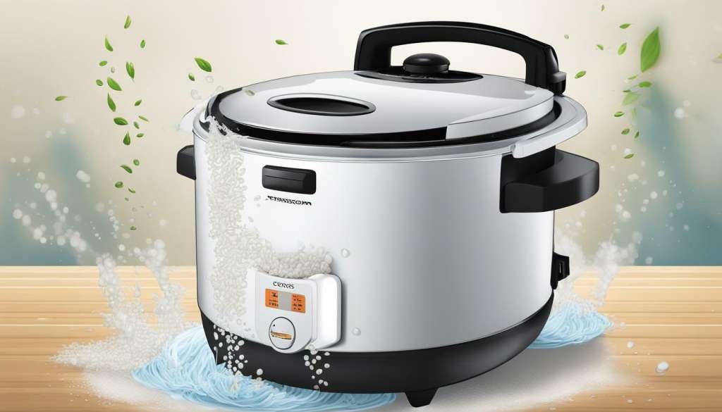 rice cooker boiling over