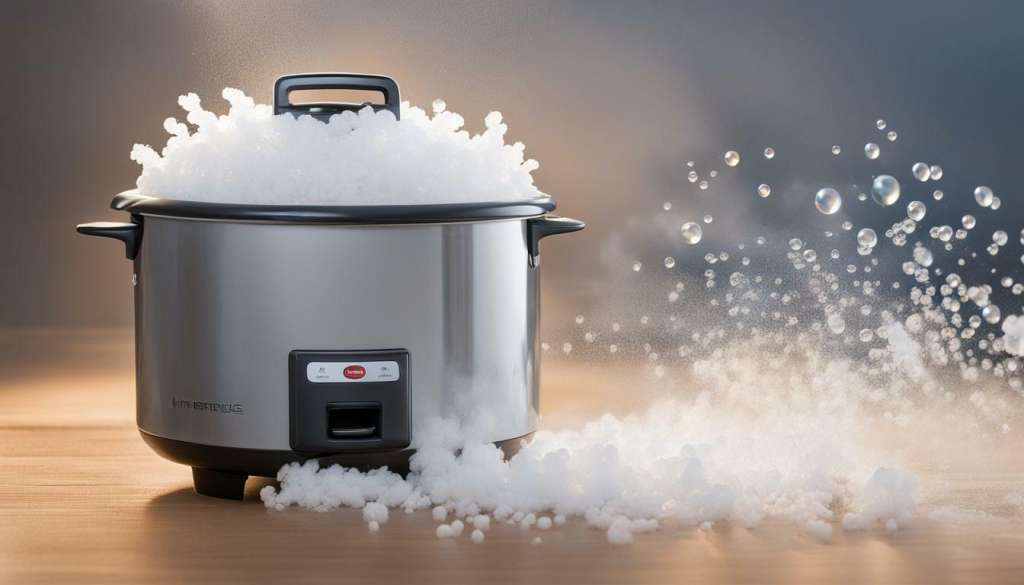 rice cooker bubbling