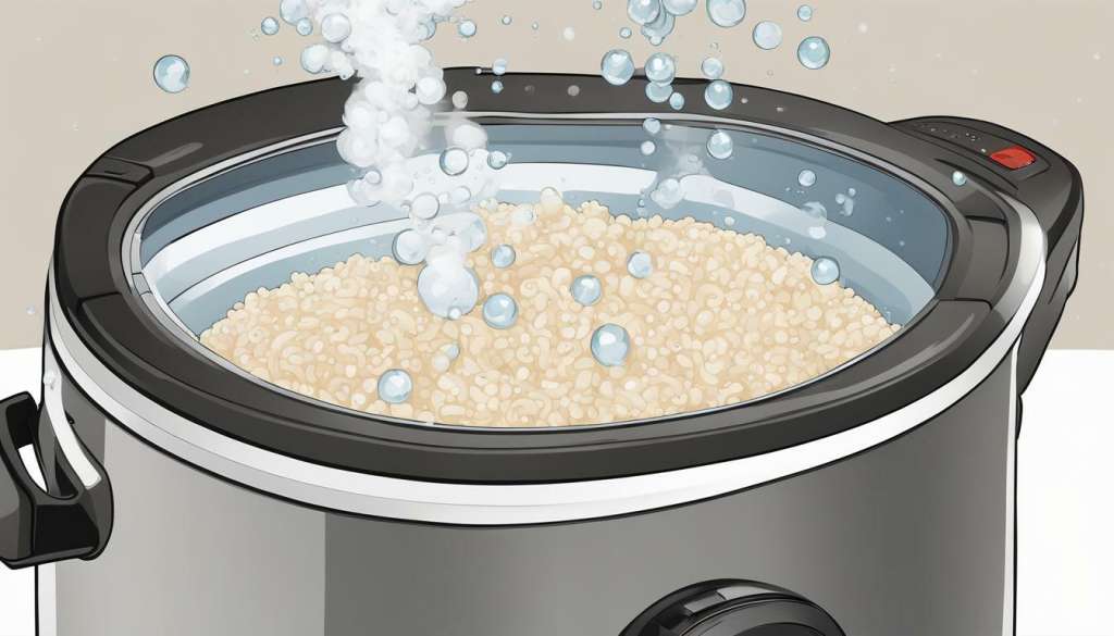 rice cooker bubbling issue