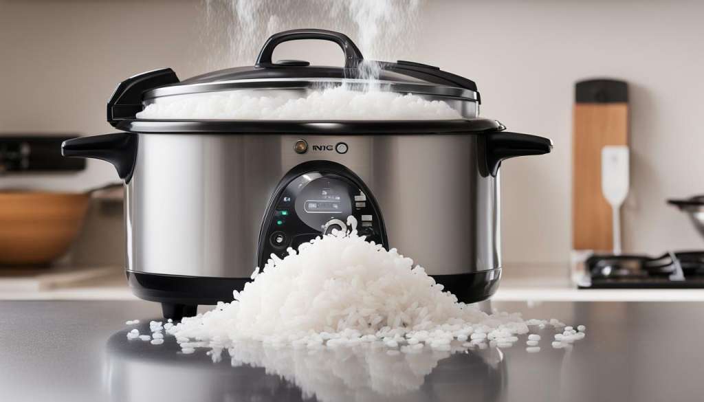 rice cooker bubbling over