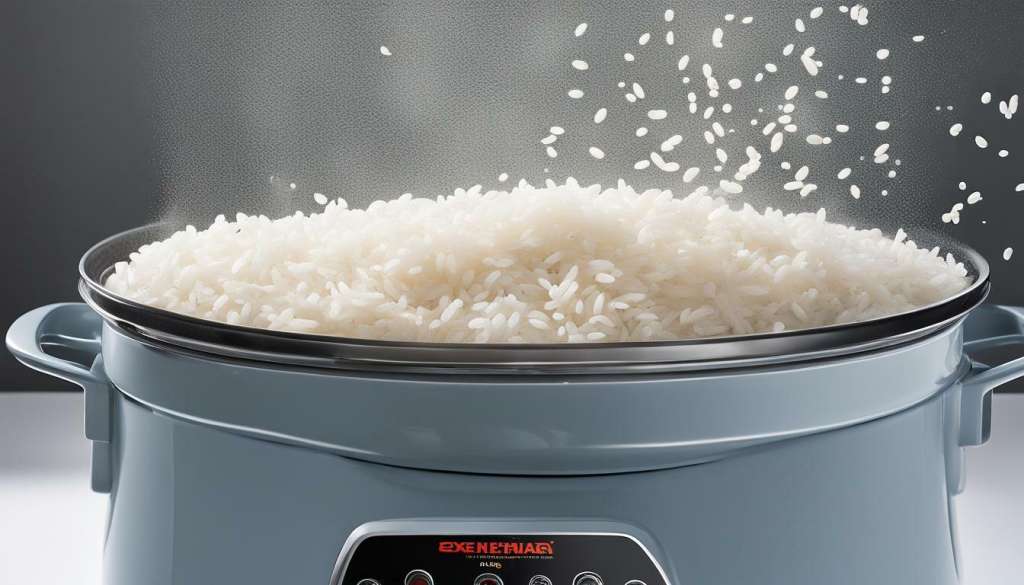 rice cooker bubbling over