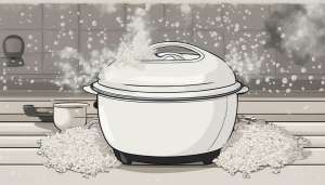 rice cooker bubbling over