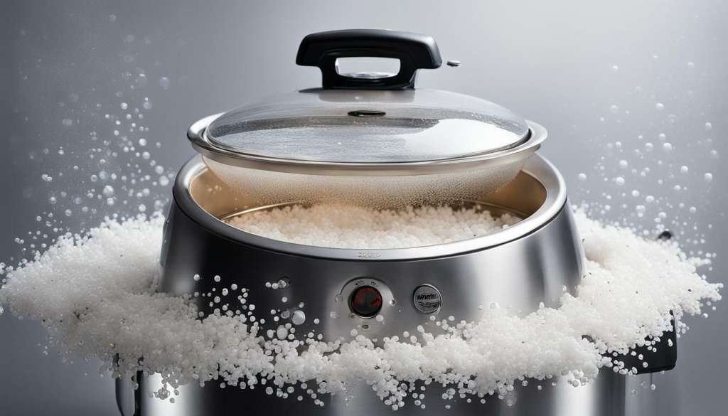 rice cooker water bubbling
