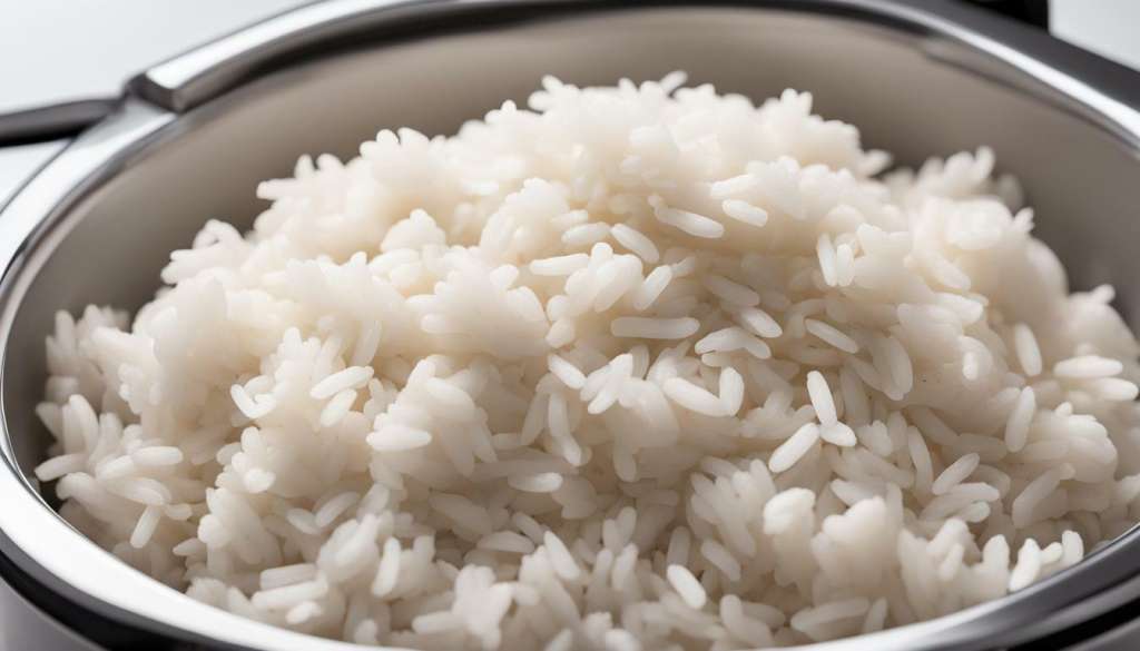 rice in rice cooker