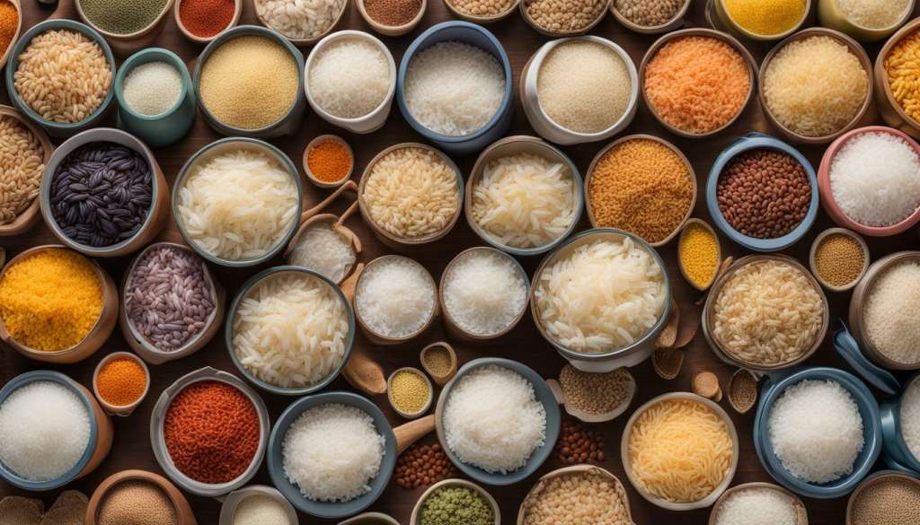 storing different types of rice in a rice cooker storing different types of rice in a rice cooker