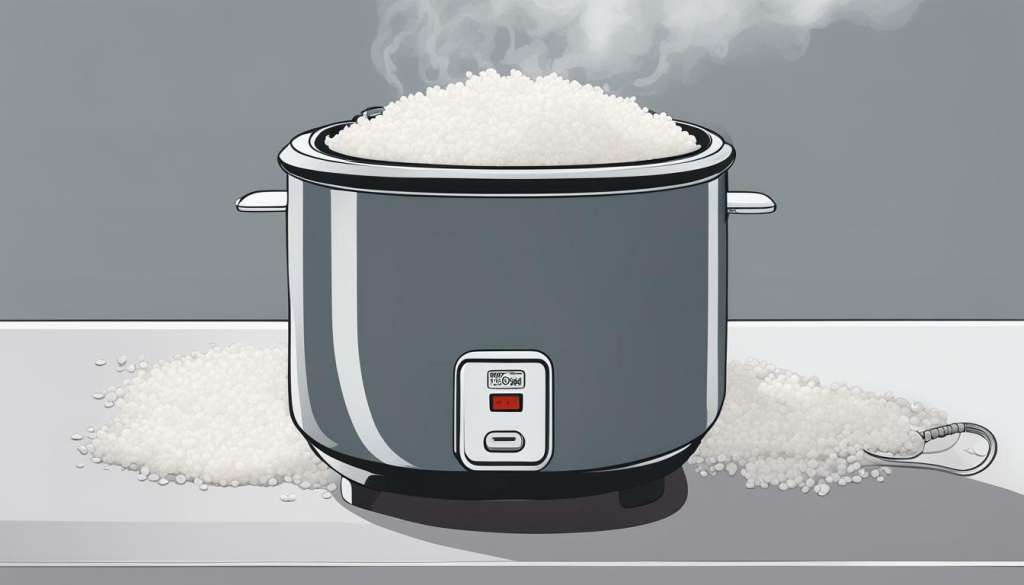why is my rice bubbling in the rice cooker
