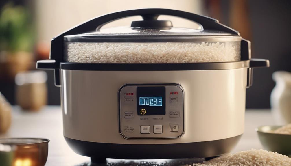 Aroma Rice Cooker Boiling Over Rice Array