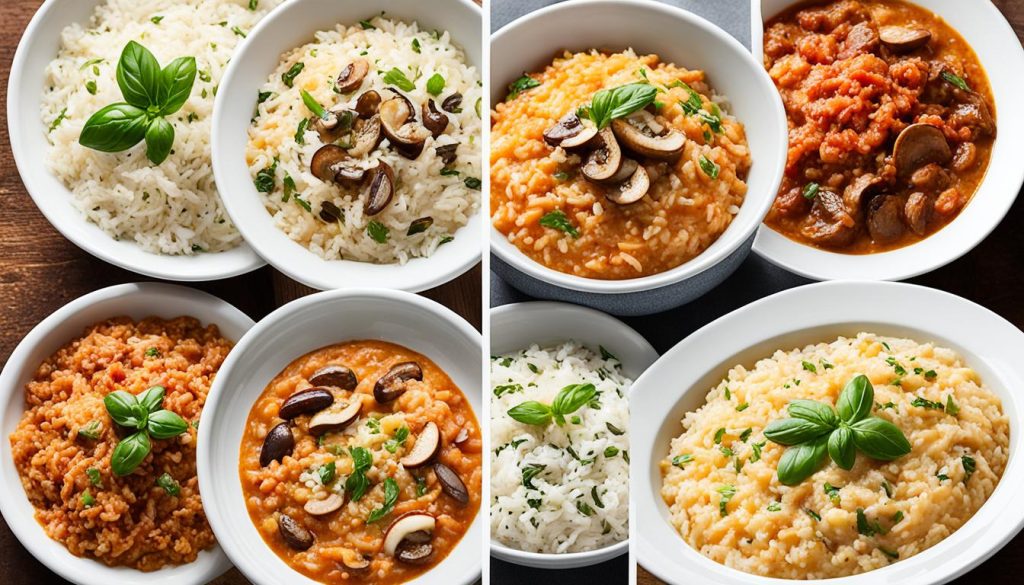 Creamy rice variations Creamy rice variations