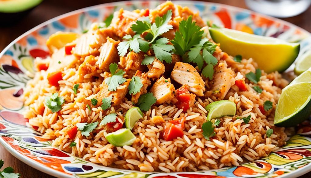 What are some tasty Mexican chicken and rice recipes?
