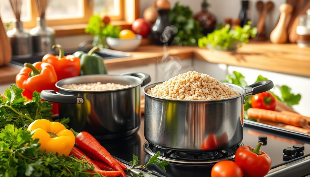 Cooking rice for nutrition