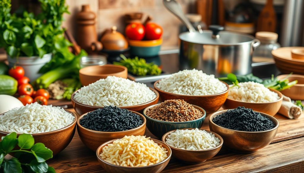 Cooking with rice in Asian cuisine