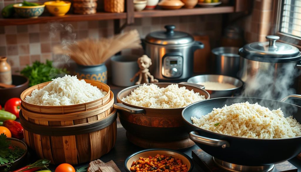 Rice cooking methods in Asian food Rice cooking methods in Asian food