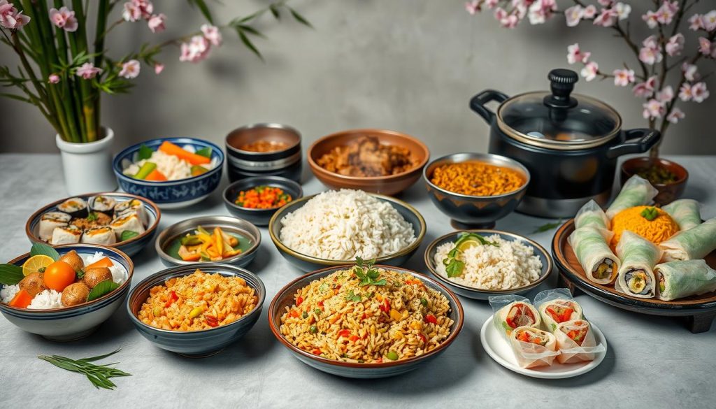 Traditional Asian rice dishes Traditional Asian rice dishes