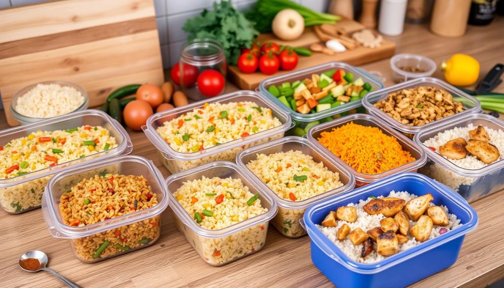 meal prepping with rice meal prepping with rice
