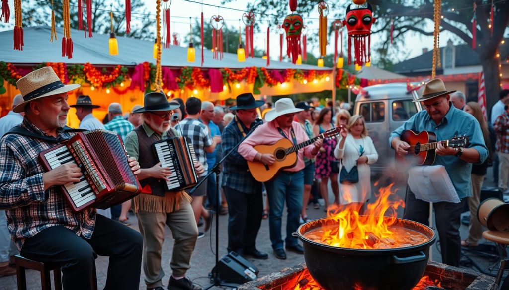 Cajun music celebrating gumbo culture