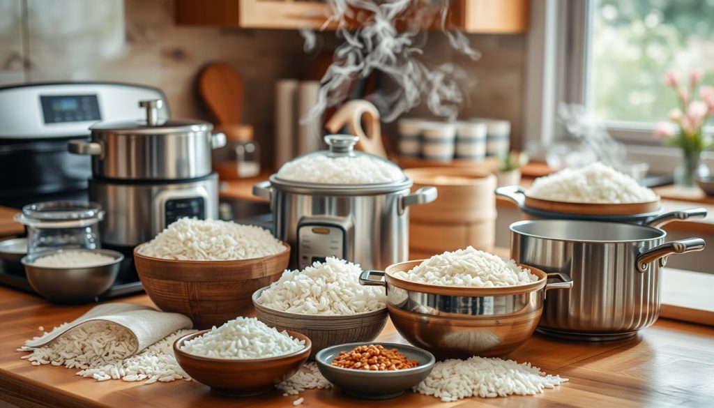 Cooking rice methods