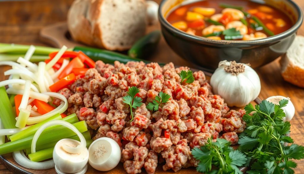 Key Ingredients for Sloppy Joes with Gumbo Soup Key Ingredients for Sloppy Joes with Gumbo Soup