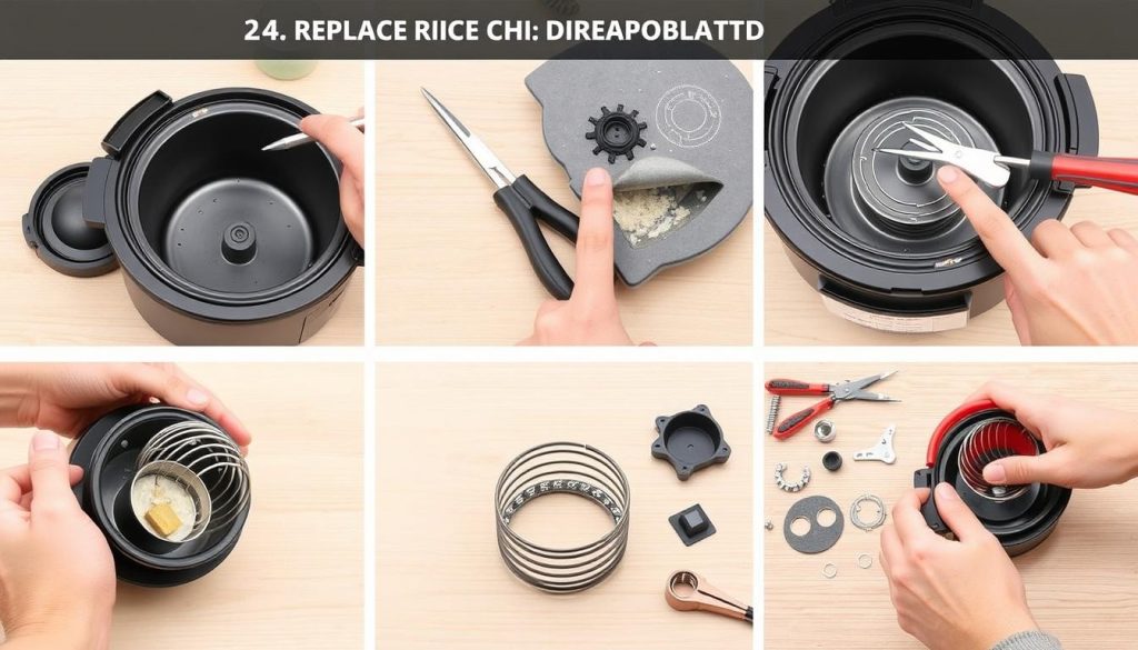 Replacing rice cooker spring steps
