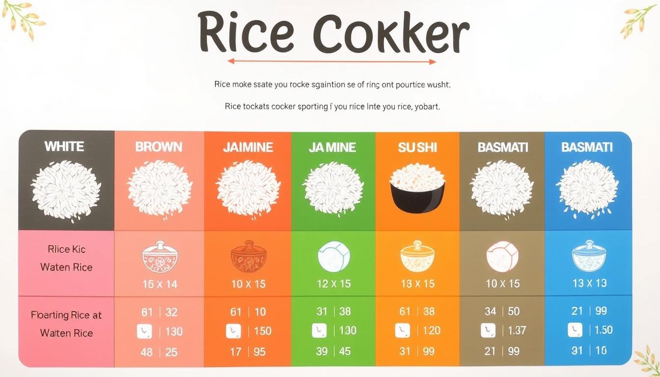 Rice Cooker Settings for Different Rice Types Chart