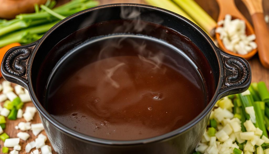 dark roux for authentic Louisiana gumbo