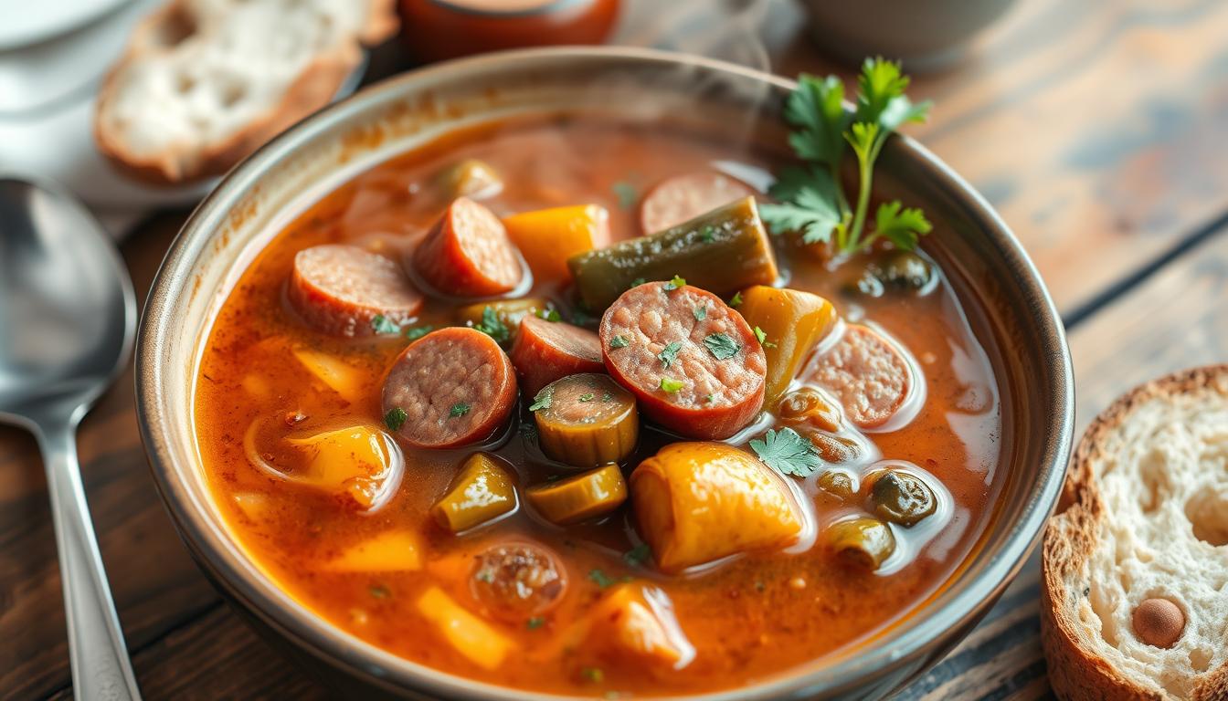 Savory Gumbo with Okra and Sausage Recipe
