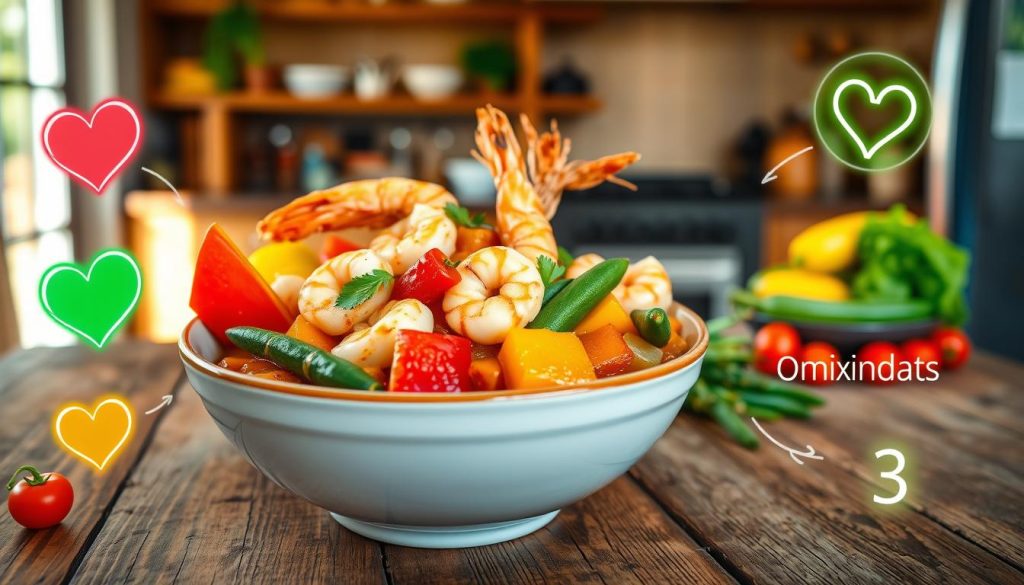 health benefits of shrimp and okra