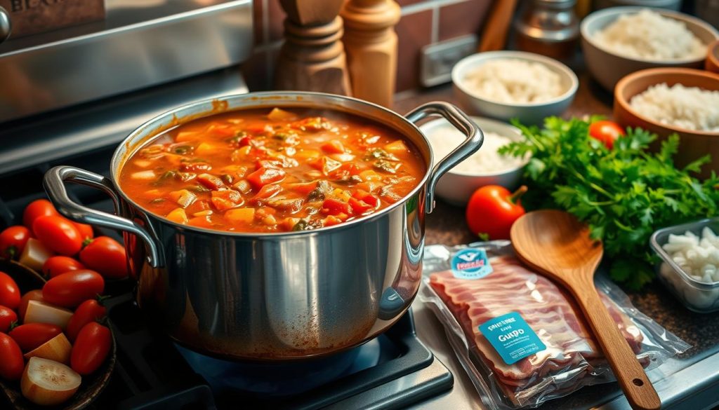 how to make gumbo with bacon