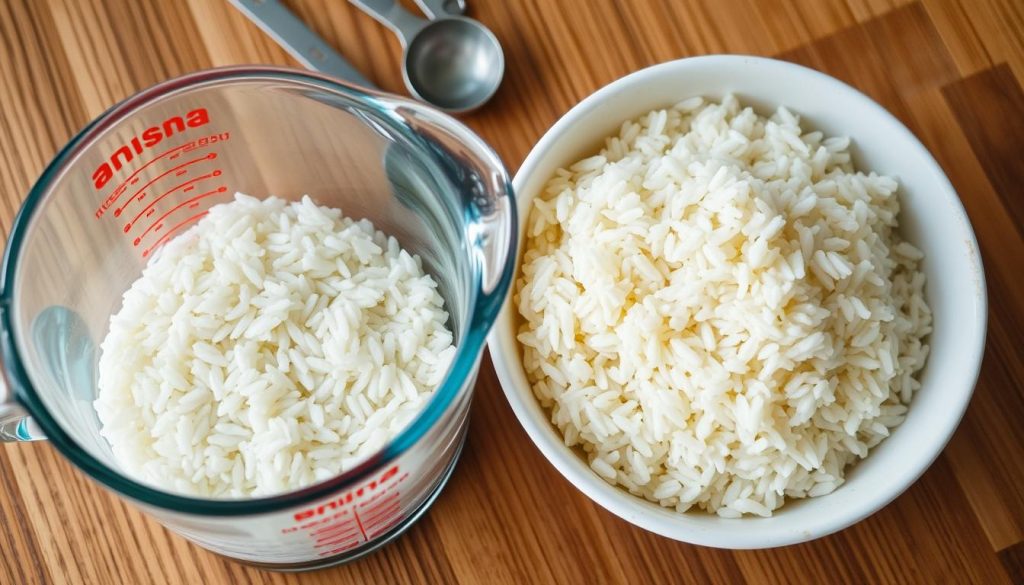 measuring rice