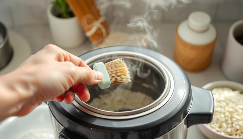 rice cooker steam vent cleaning